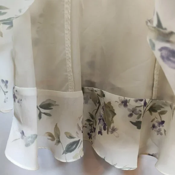 Scarlett Women's Size 6 Floral Polyester Beige Sleeveless Mini Dress - Picture 5 of 12